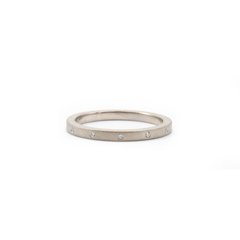 Offset Diamond Band White