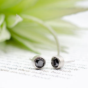 Black Diamond Studs White