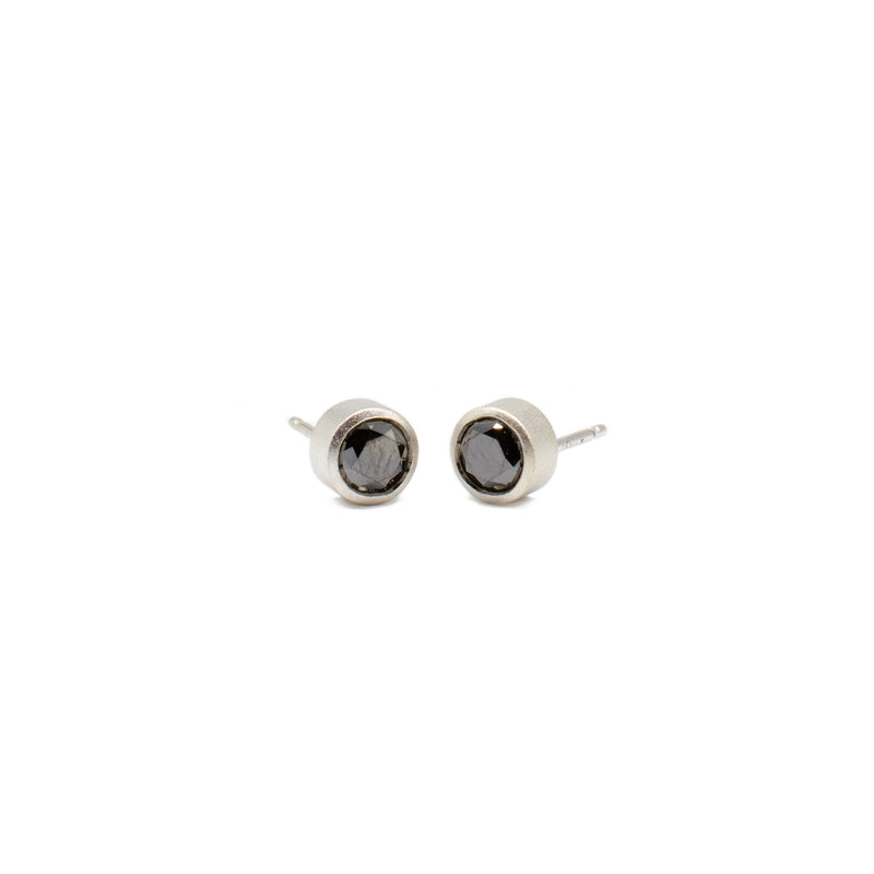 Black Diamond Studs White