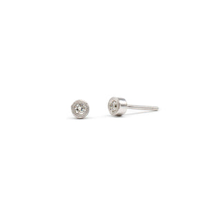 Double Milgrain Studs (Round)