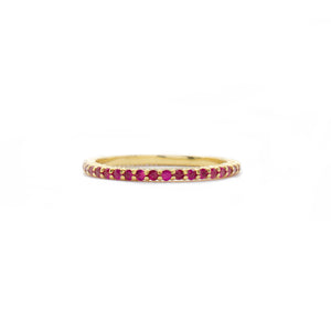 Ruby Shared Prong Eternity Ring