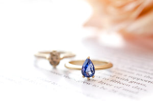 VP Milgrain Sapphire Solitaire