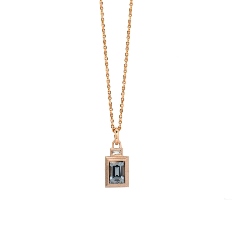 Spinel Baguette Bezel Pendant