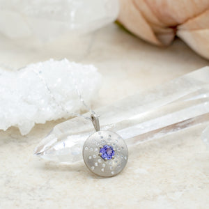 Tanzanite Pattern Disc Pendant