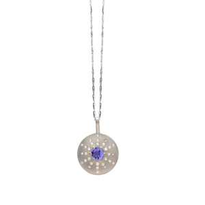 Tanzanite Pattern Disc Pendant