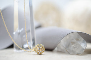 Vintage Circles Diamond Pendant