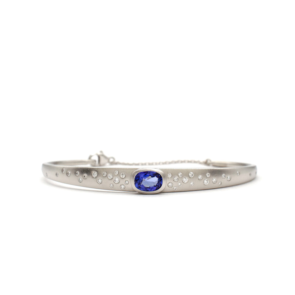 Platinum Tanzanite Galaxy Cuff
