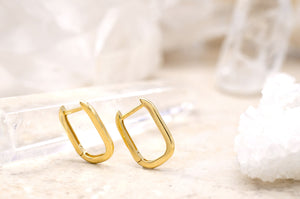 Rectangle Hoops in Yellow