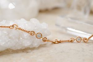 Diamond Torch Bracelet Rose