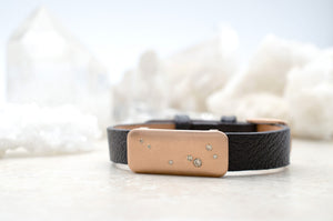 Rose Gold Leather Bracelet