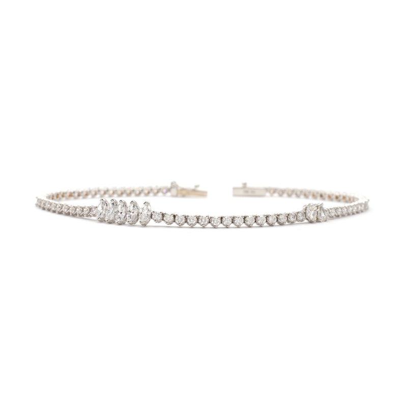 2ctw Mixed Diamond Line Bracelet