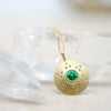 Emerald Pattern Disc Pendant