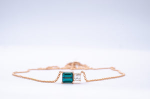 Duo Indicolite Tourmaline Necklace