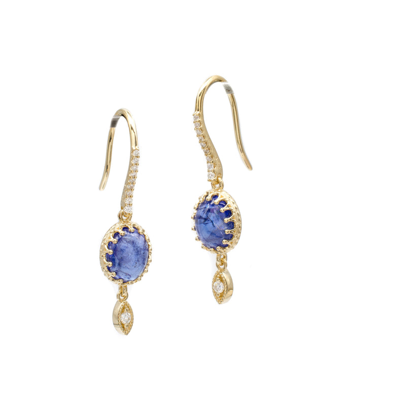 Tanzanite Crown Dangles