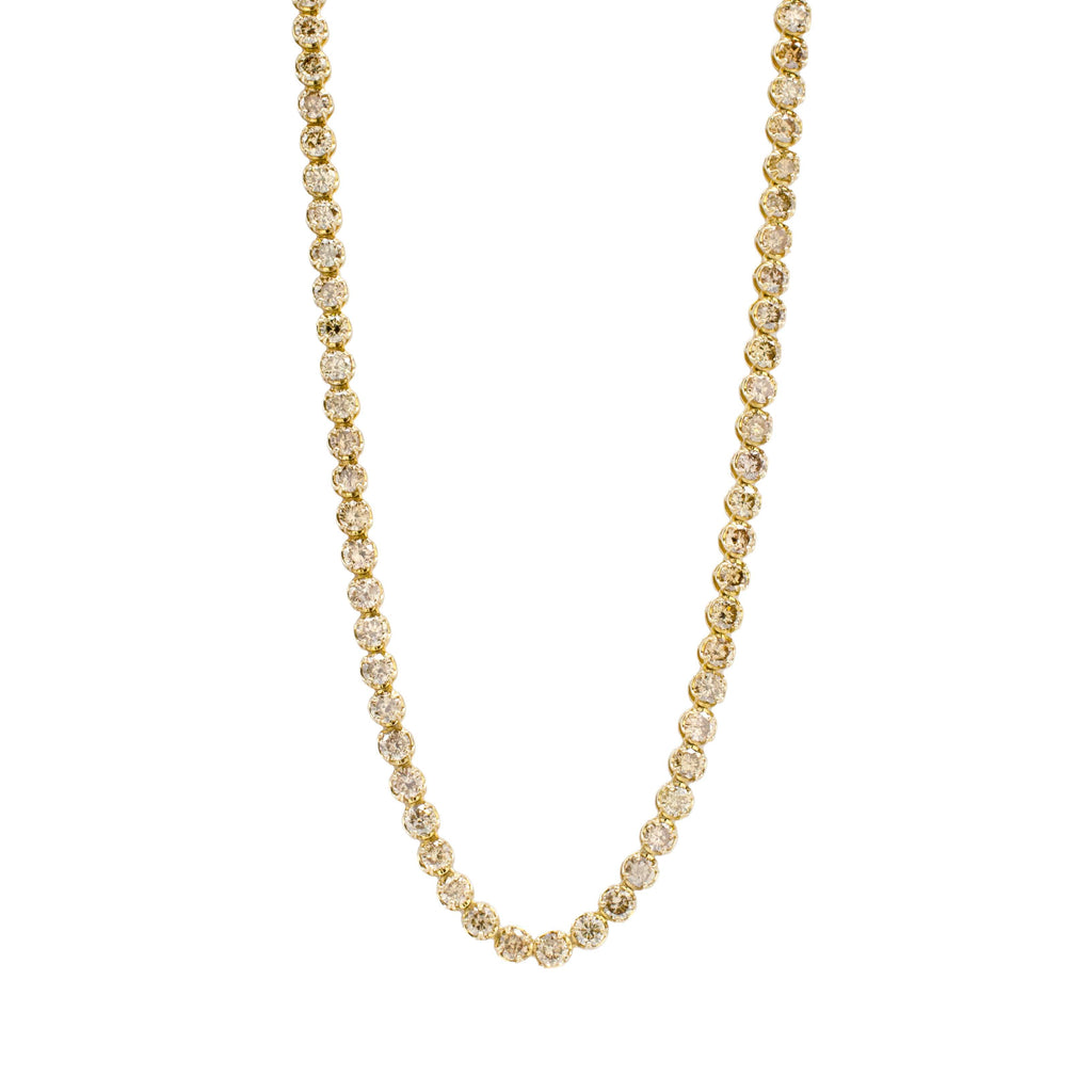 Champagne Diamond Line Necklace