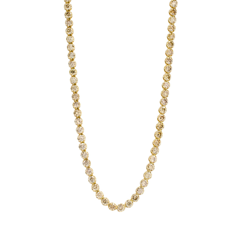 Champagne Diamond Line Necklace