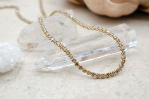 Champagne Diamond Line Necklace