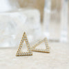 Open Diamond Triangle Studs