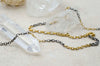 Gold & Oxidized Sterling Handmade Chain 26"
