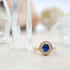1.16ct Blue Sapphire Halo Ring