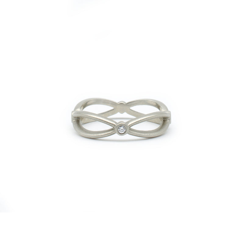 White Gold Infinity Band