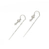 White Gold Threader Earrings