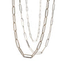 16" White Gold Paperclip Chain