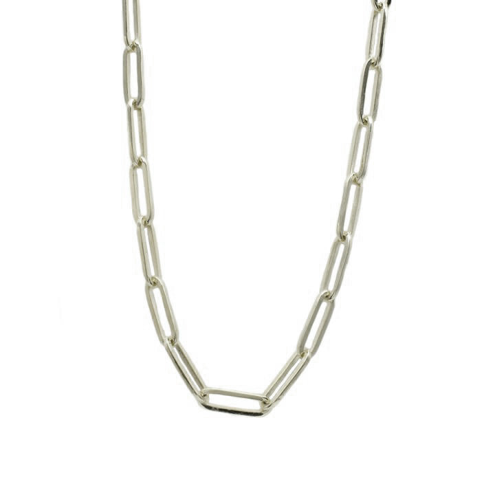 White Gold Paperclip Chain