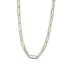 16" White Gold Paperclip Chain