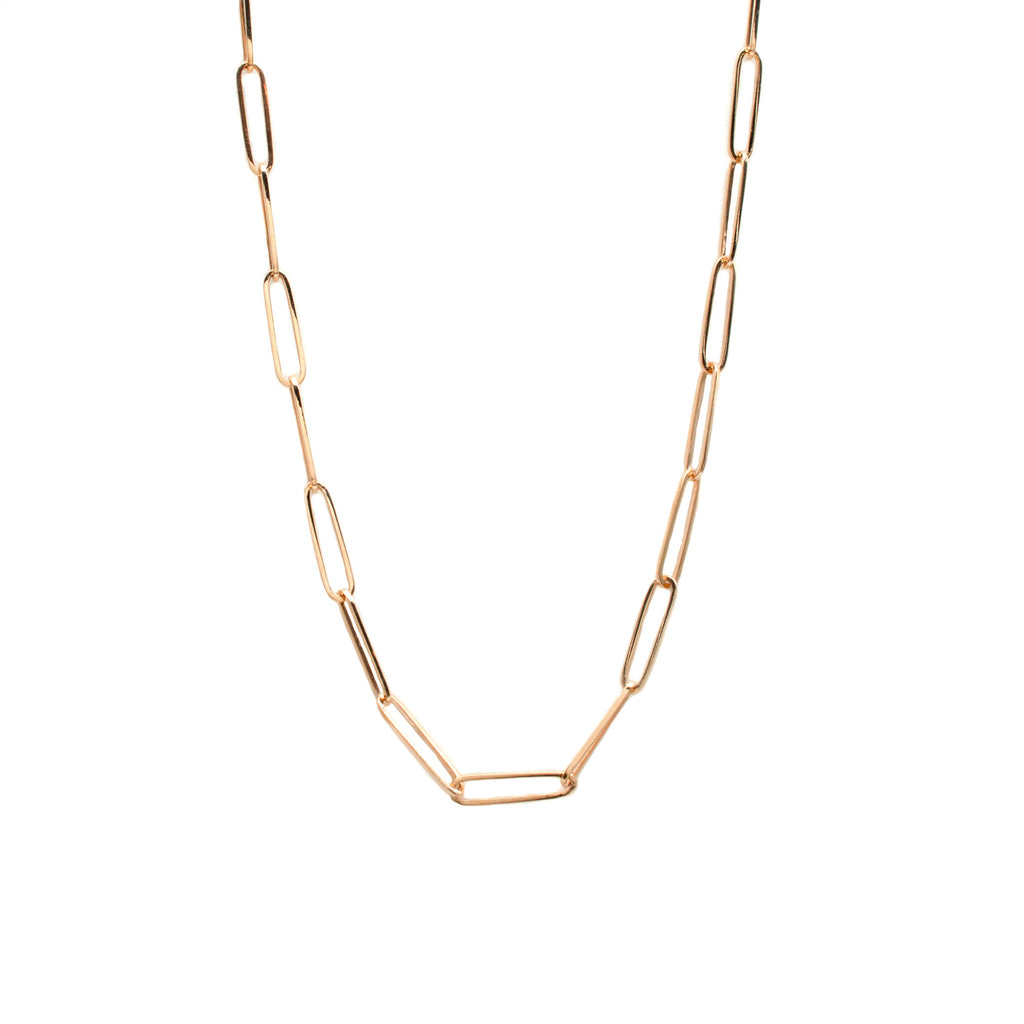 Rose Gold Petite Paperclip Chain