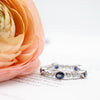 Oval Sapphire and Diamond Eternity Ring