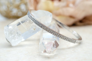 Pave' Bangle in White