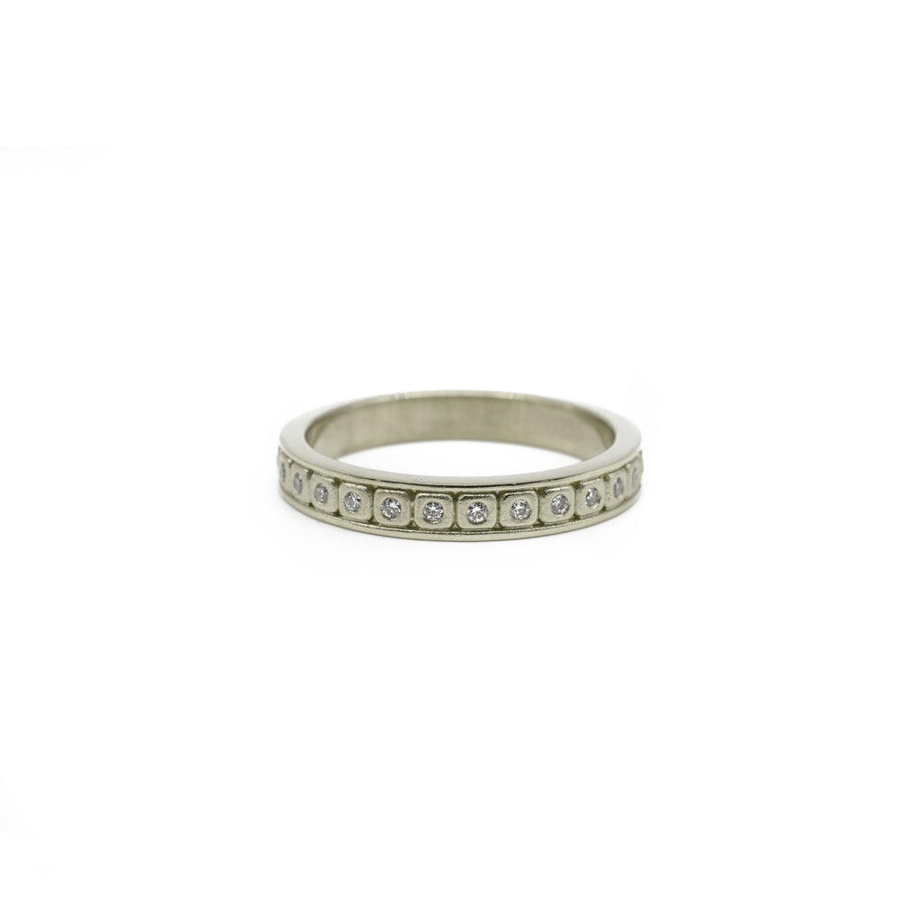 Diamond Stacking Band White