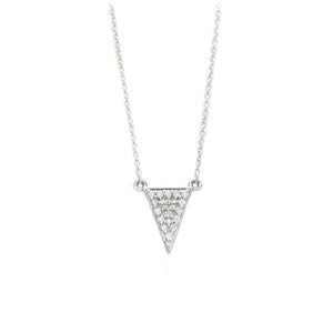 Solid Pave Triangle Necklace