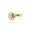 1.5ct Shield Three Stone Shield Ring