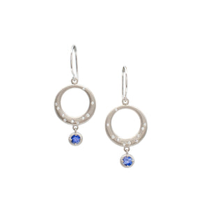 Sapphire Moonrise Earrings