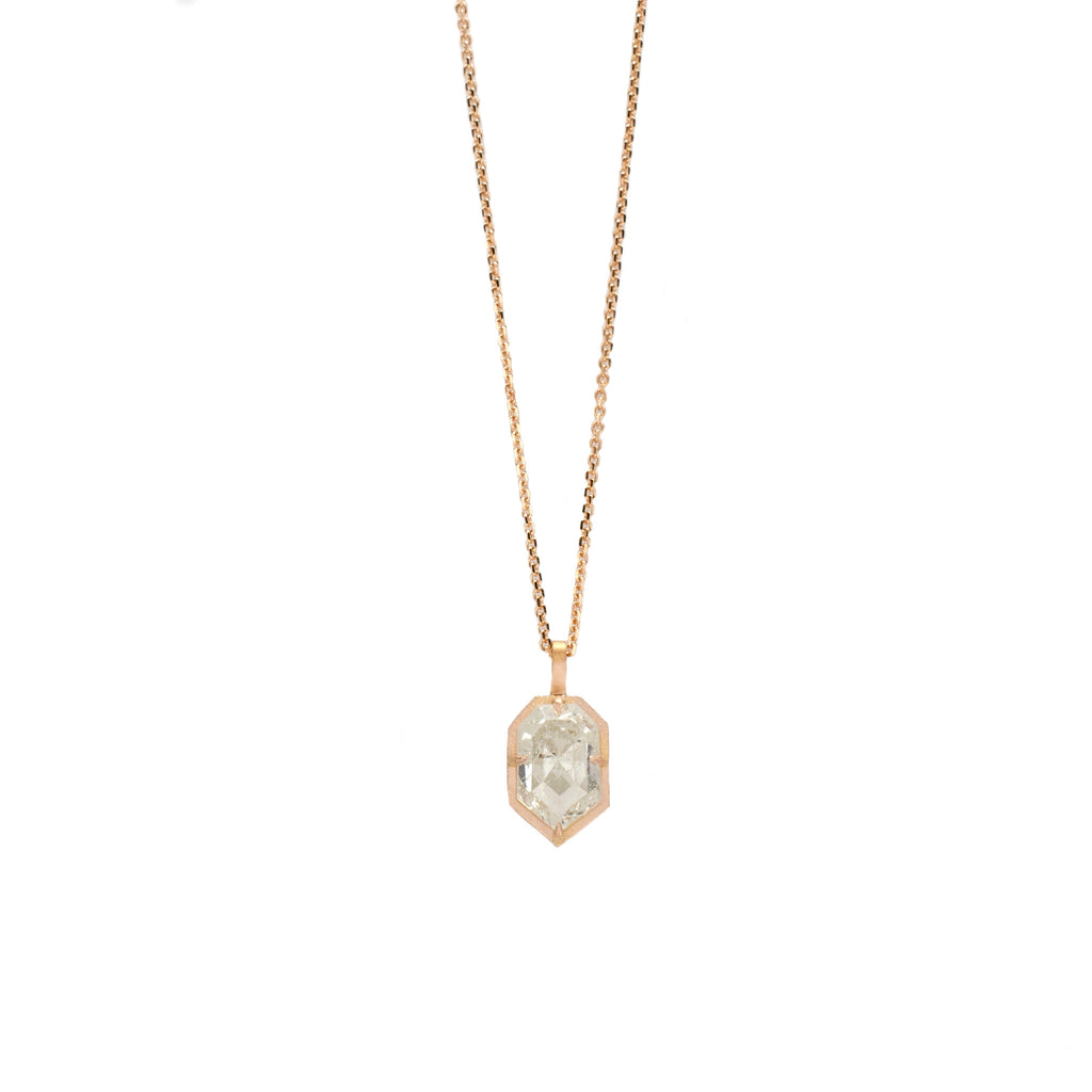 1.74ct Shield F Bezel Pendant