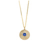 Sapphire Pattern Disc Pendant