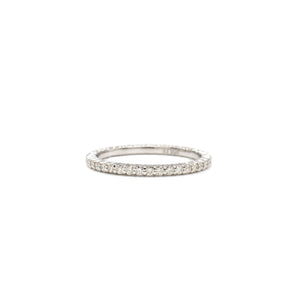 Tiny Shared Prong Ring in White