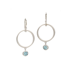 Blue Zircon Double Dangles