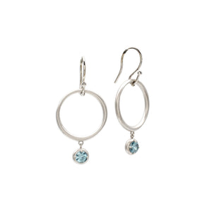 Blue Zircon Double Dangles