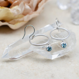 Blue Zircon Double Dangles