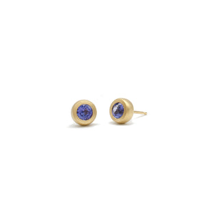 Mod Tanzanite Bezel Studs