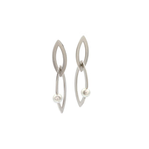 Pearl Navette Earrings