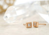 Rose Triple Milgrain Studs (Square)