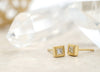 Gold Double Milgrain Studs (Square)
