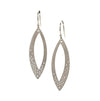 Galaxy Leaf Earrings in White