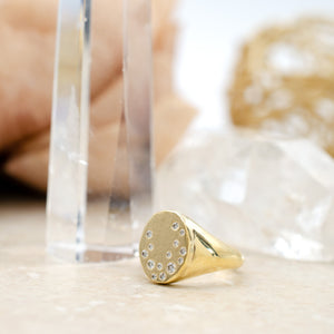 Galaxy Signet Pinky Ring