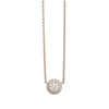 Mod Bezel Diamond Necklace in White