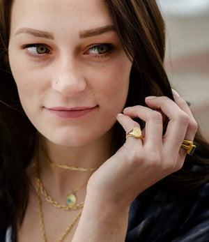 Galaxy Signet Pinky Ring